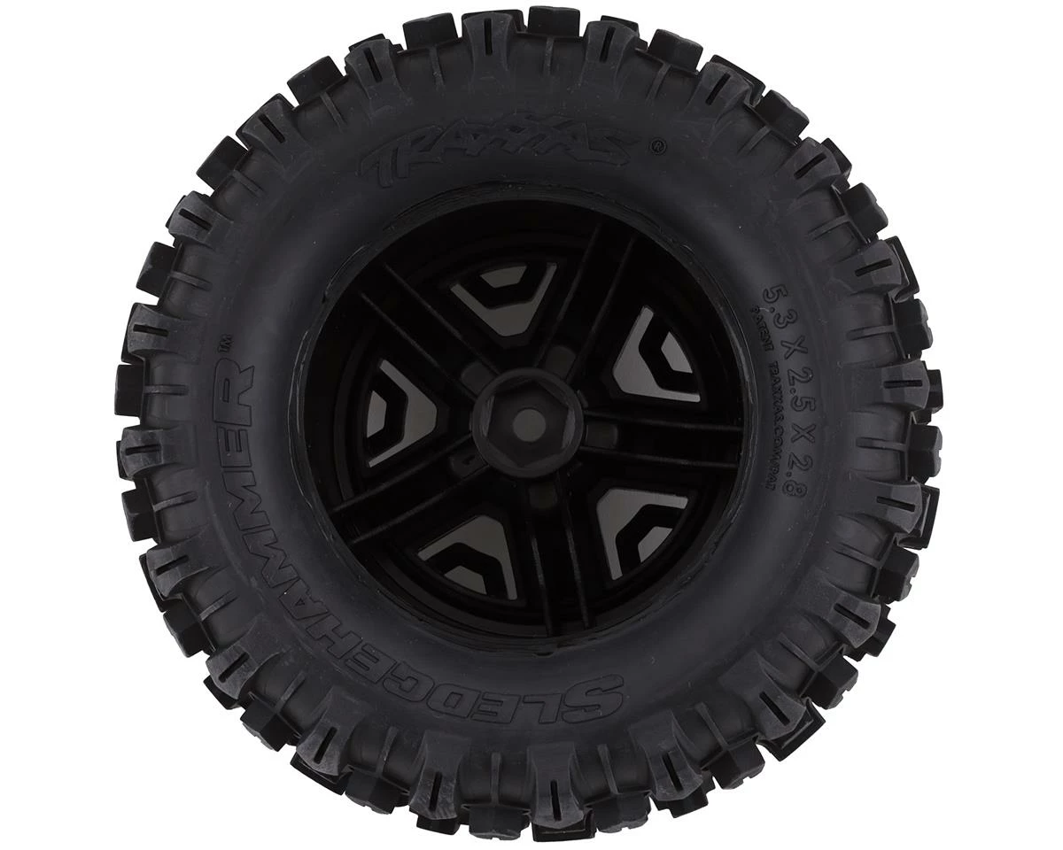 Traxxas Sledgehammer 2.8" Pre-Mounted Tires W/12mm Hex (2) (Black) - Image 2