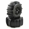 Traxxas X-Maxx Pre-Mounted Paddle Tires & Wheels (2) (Black)