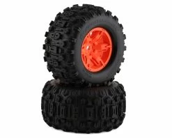 Traxxas X-Maxx Sledgehammer Pre-Mounted Tires W/17mm Hex (Orange) (2)