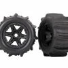Traxxas Paddle Tires 3.8" Pre-Mounted W/Monster Truck Wheels (Black) (Standard)