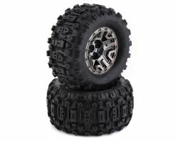 Traxxas Sledgehammer 2.8" Pre-Mounted Tires (2) (Black Chrome)