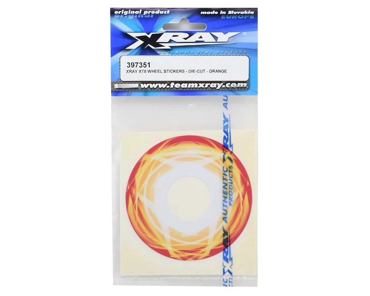 Xray Truggy Wheel Stickers (Orange) (4) - Image 2